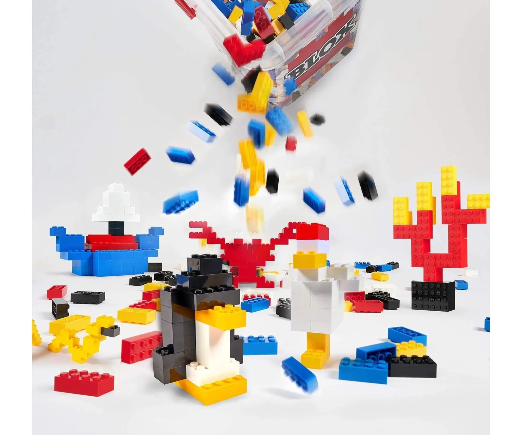 Blox - 300 Bausteine bunt - incl. Box - kompatibel mit bekannten Spielsteinen
