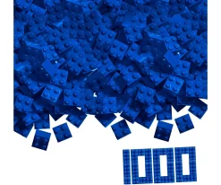 Blox - 1000 4er Bausteine blau - kompatibel mit bekannten Spielsteinen
