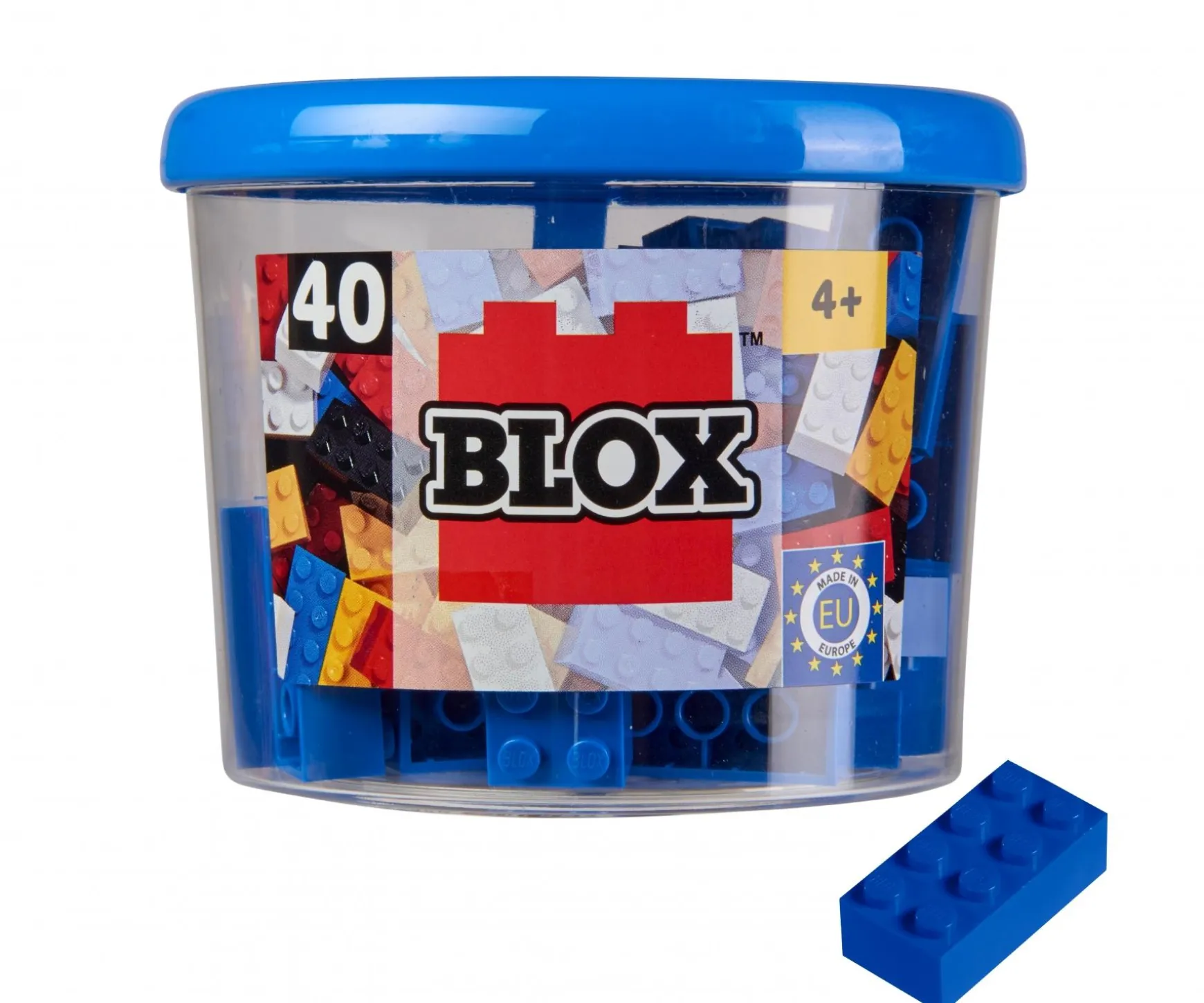 Blox - 40 8er Bausteine blau - kompatibel mit bekannten Spielsteinen