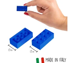 Blox - 1000 4er Bausteine blau - kompatibel mit bekannten Spielsteinen