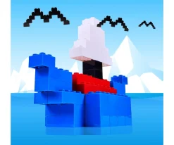 Blox - 100 8er Bausteine blau - kompatibel mit bekannten Spielsteinen