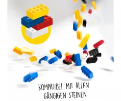 Blox - 1000 4er Bausteine blau - kompatibel mit bekannten Spielsteinen