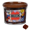 Blox - 100 4er Bausteine braun - kompatibel mit bekannten Spielsteinen