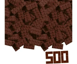 Blox - 500 8er Bausteine braun  - kompatibel mit bekannten Spielsteinen