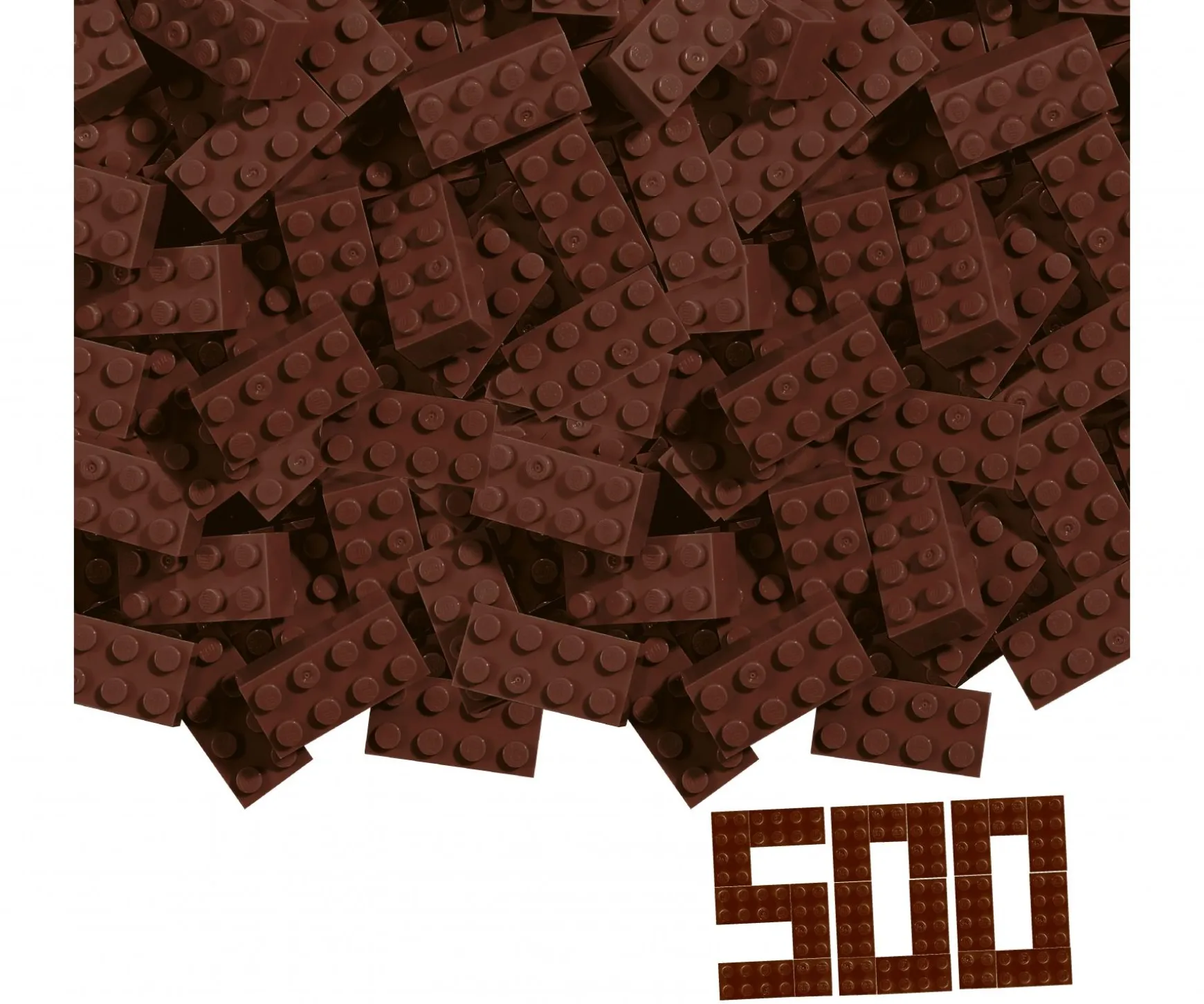 Blox - 500 8er Bausteine braun - kompatibel mit bekannten Spielsteinen