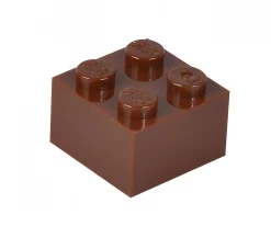 Blox - 100 4er Bausteine braun - kompatibel mit bekannten Spielsteinen