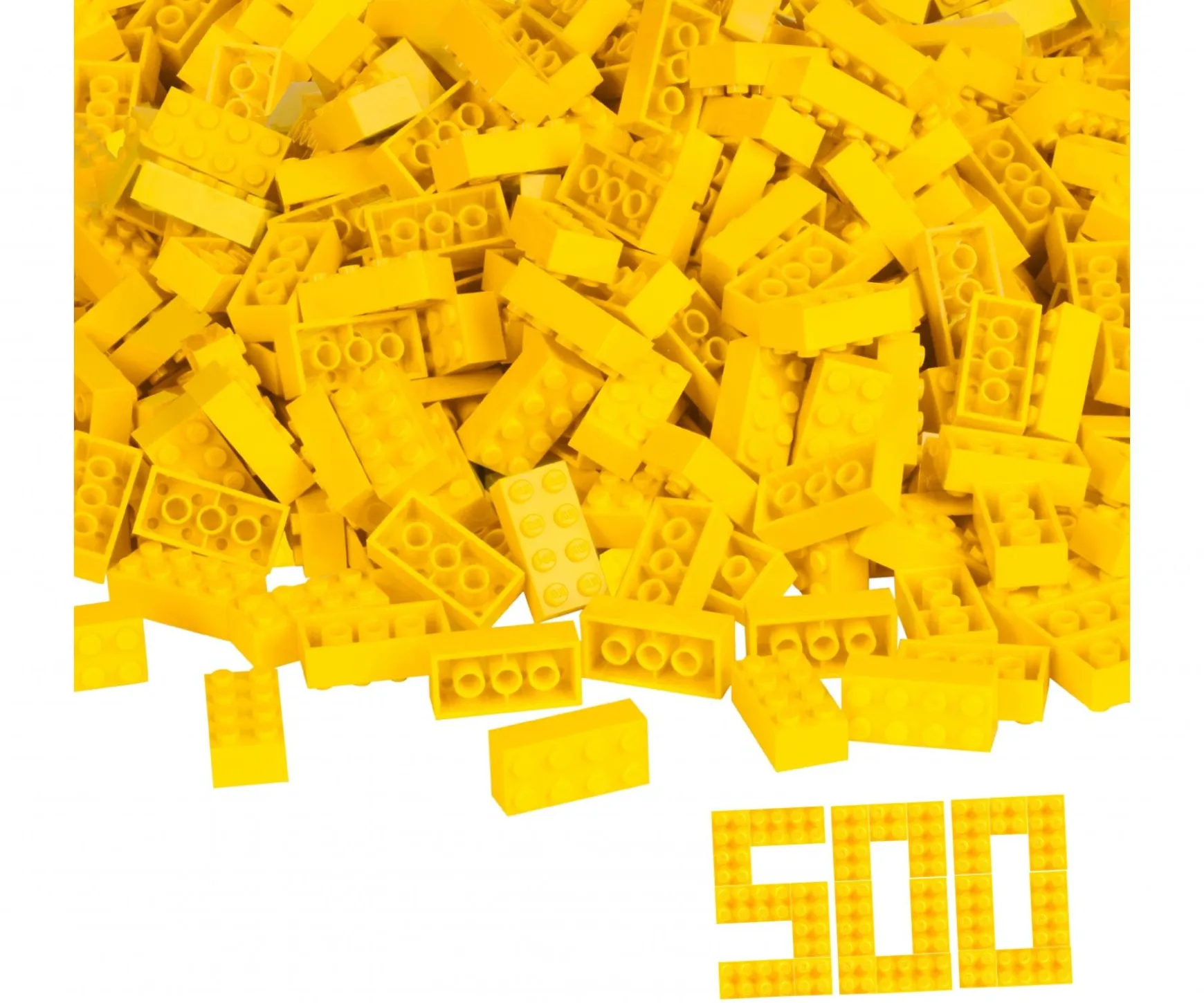 Blox - 500 8er Bausteine gelb - kompatibel mit bekannten Spielsteinen