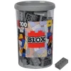 Blox - 100 8er Bausteine grau - kompatibel mit bekannten Spielsteinen