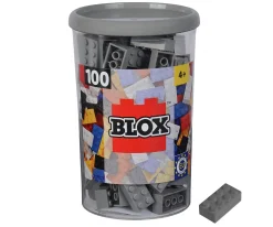 Blox - 100 8er Bausteine grau - kompatibel mit bekannten Spielsteinen