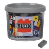 Blox - 40 8er Bausteine grau - kompatibel mit bekannten Spielsteinen