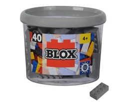 Blox - 40 8er Bausteine grau - kompatibel mit bekannten Spielsteinen