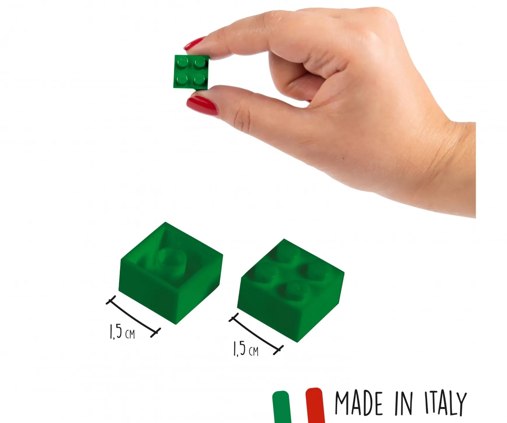 Blox - 1000 4er Bausteine grün - kompatibel mit bekannten Spielsteinen