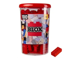 Blox - 100 8er Bausteine rot - kompatibel mit bekannten Spielsteinen