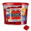 Blox - 100 4er Bausteine rot - kompatibel mit bekannten Spielsteinen