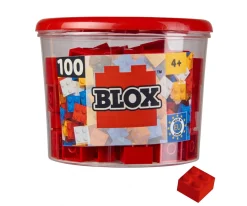 Blox - 100 4er Bausteine rot - kompatibel mit bekannten Spielsteinen