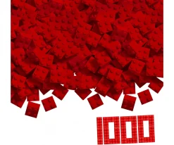 Blox - 1000 4er Bausteine rot - kompatibel mit bekannten Spielsteinen