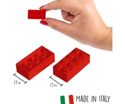 Blox - 500 8er Bausteine rot - kompatibel mit bekannten Spielsteinen