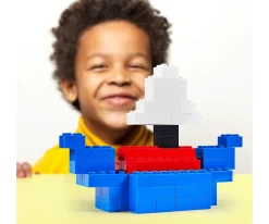 Blox - 1000 4er Bausteine rot - kompatibel mit bekannten Spielsteinen
