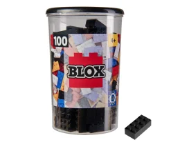 Blox - 100 8er Bausteine schwarz - kompatibel mit bekannten Spielsteinen