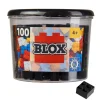 Blox - 100 4er Bausteine schwarz - kompatibel mit bekannten Spielsteinen