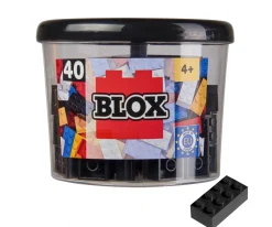 Blox - 40 8er Bausteine schwarz - kompatibel mit bekannten Spielsteinen