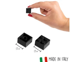 Blox - 100 4er Bausteine schwarz - kompatibel mit bekannten Spielsteinen