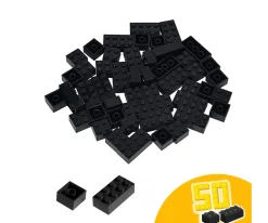 Blox - 40 8er Bausteine schwarz - kompatibel mit bekannten Spielsteinen