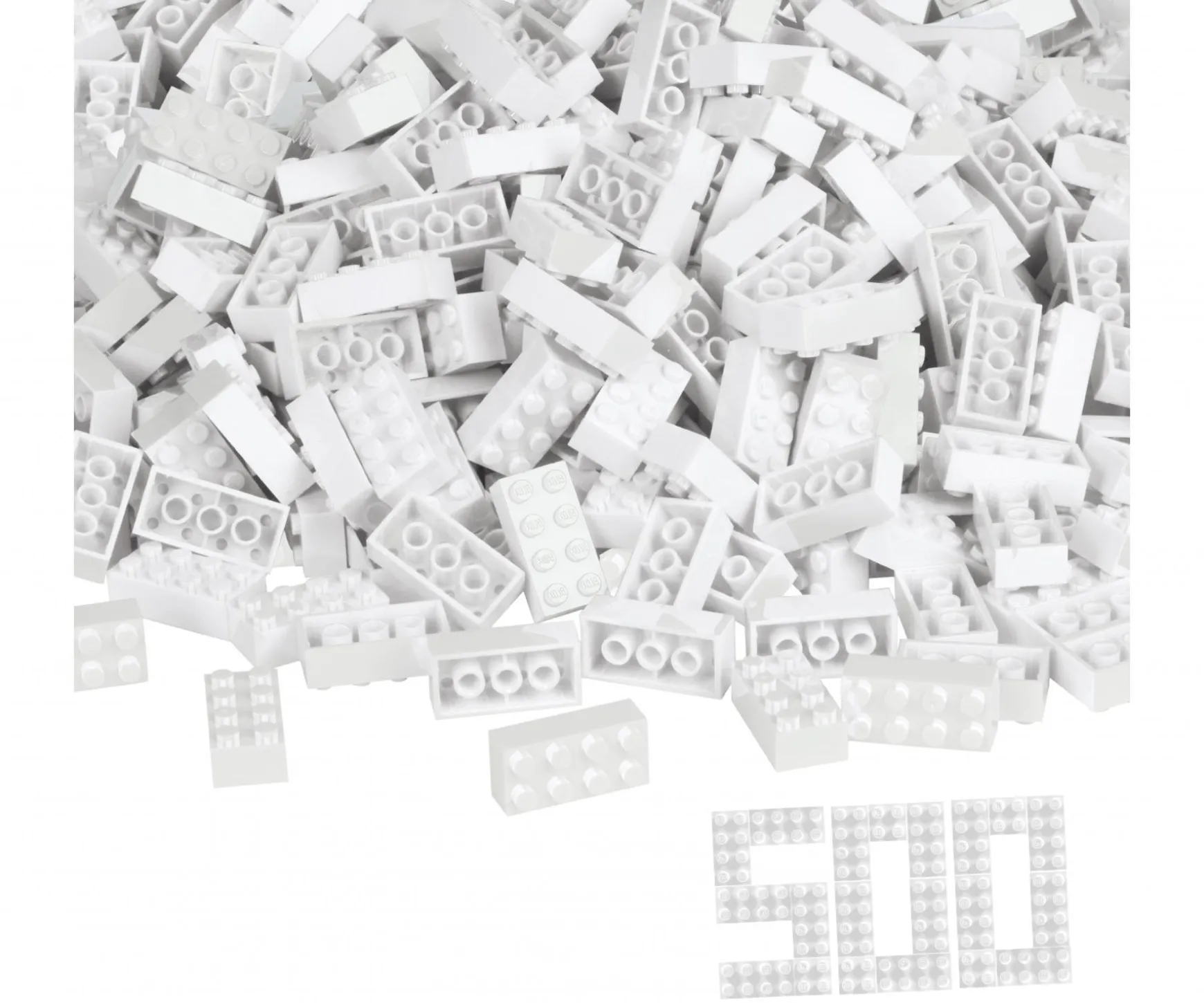 Blox - 500 8er Bausteine weiß - kompatibel mit bekannten Spielsteinen