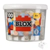 Blox - 100 4er Bausteine weiß - kompatibel mit bekannten Spielsteinen