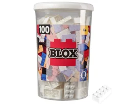 Blox - 100 8er Bausteine weiß - kompatibel mit bekannten Spielsteinen