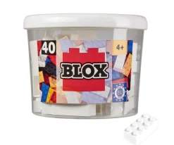 Blox - 40 8er Bausteine weiß - kompatibel mit bekannten Spielsteinen