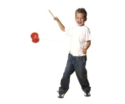 Diabolo Kunststoff mit Holzstäben, 4-sort.