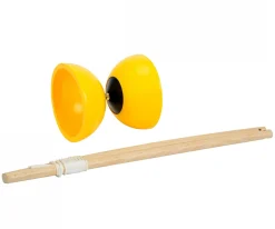 Diabolo Kunststoff mit Holzstäben, 4-sort.