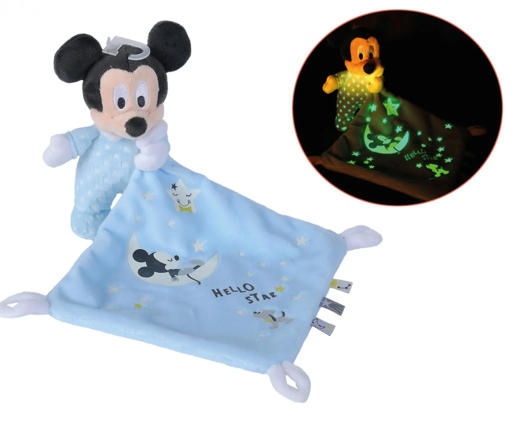 Disney Mickey GID Schmusetuch, Starry