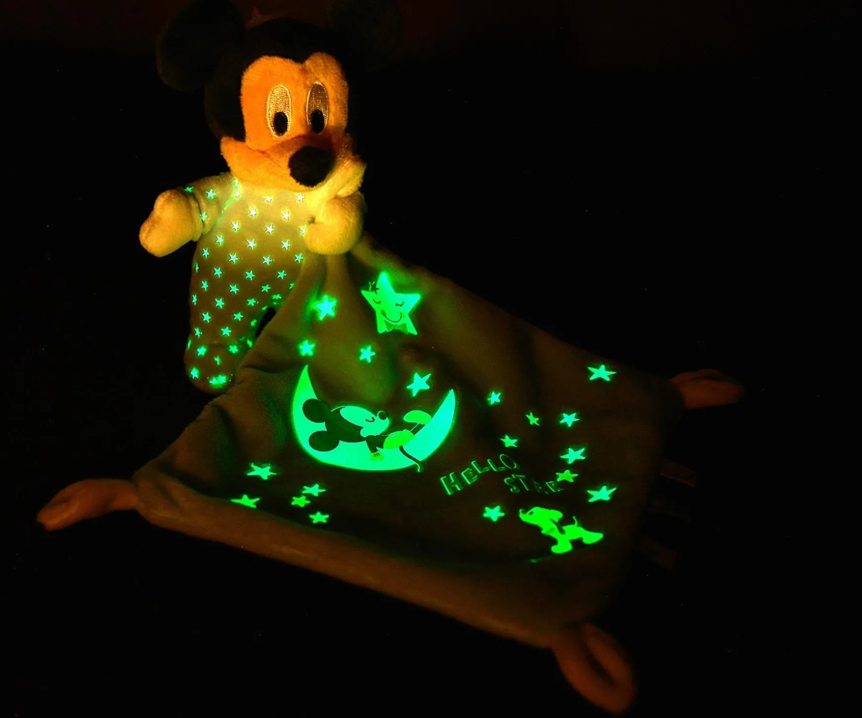 Disney Mickey GID Schmusetuch, Starry