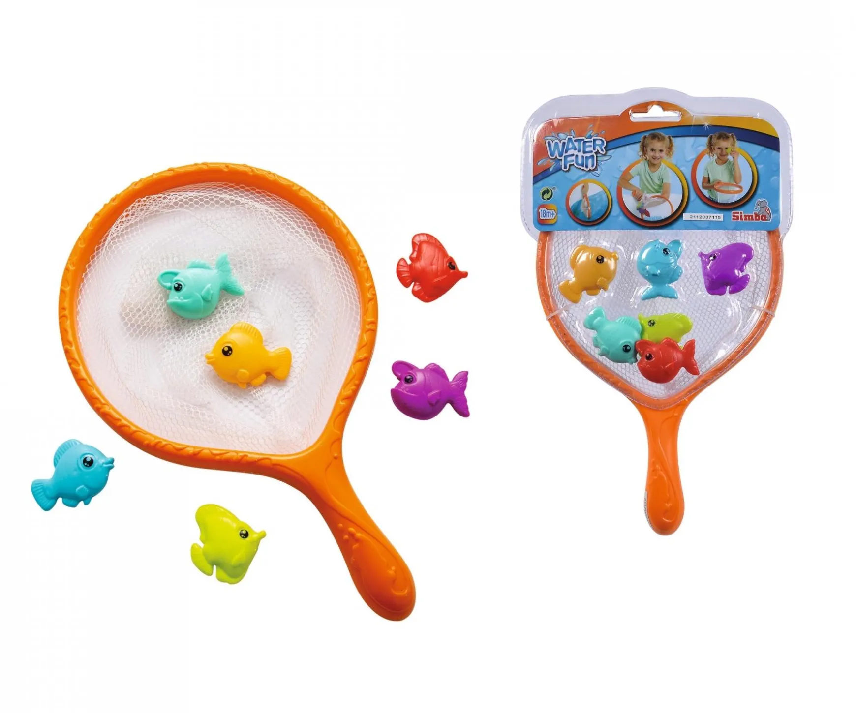 Kescher mit Fischen