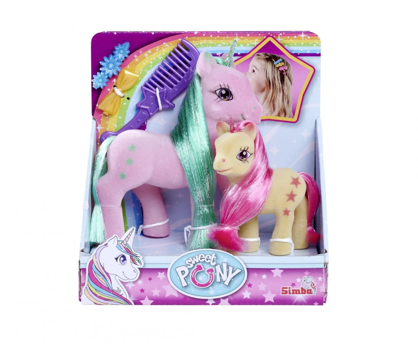 Kleine Einhorn Familie