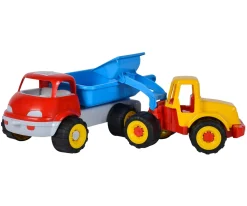 LKW Kipper mit Bagger