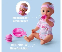 NBB Babypuppe, rosa Zubehör