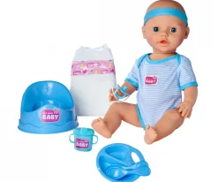 New Born Baby Babypuppe, Blaues Zubehör