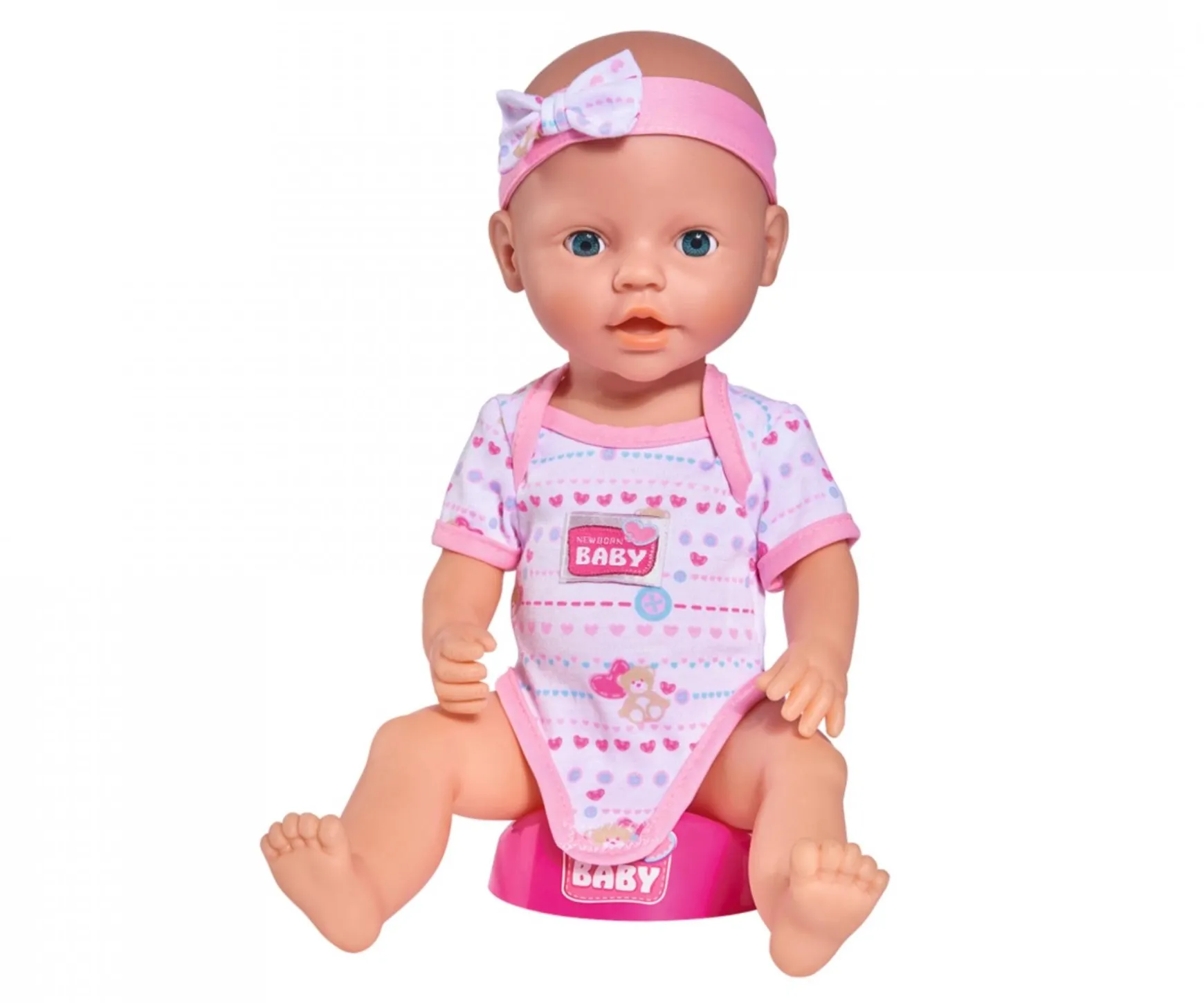 New Born Baby Babypuppe, Rosa Zubehör