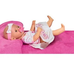 New Born Baby Babypuppe, Rosa Zubehör