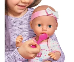 New Born Baby Babypuppe, Rosa Zubehör