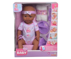 New Born Baby Babypuppe, Violettes Zubehör