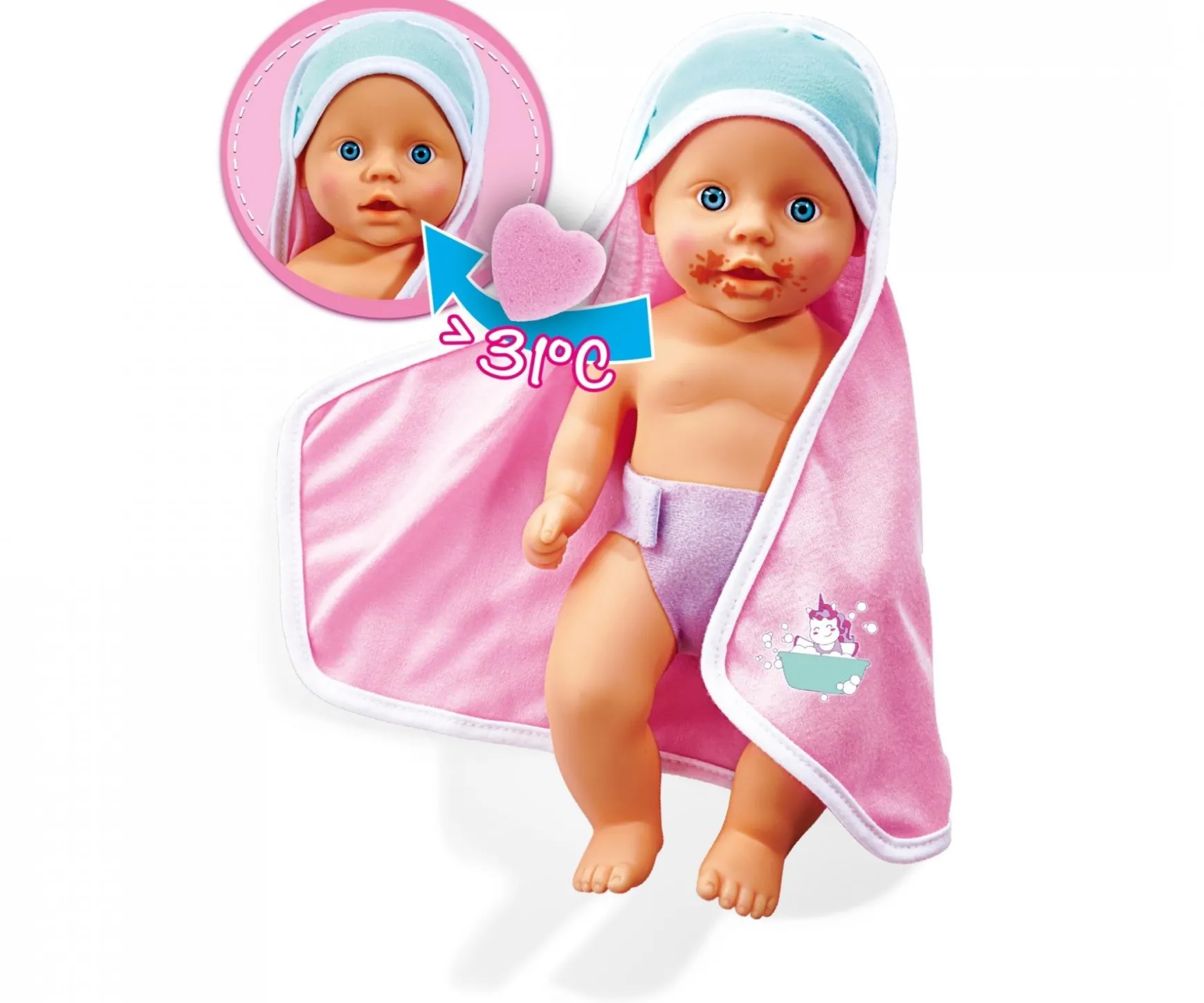 New Born Baby Dreckspatz Badepuppe