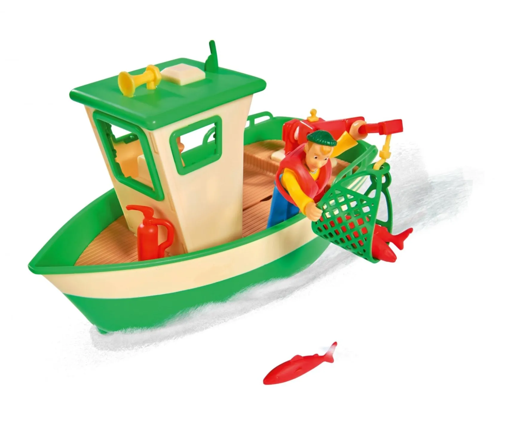 Sam Charlies Fischerboot mit Figur