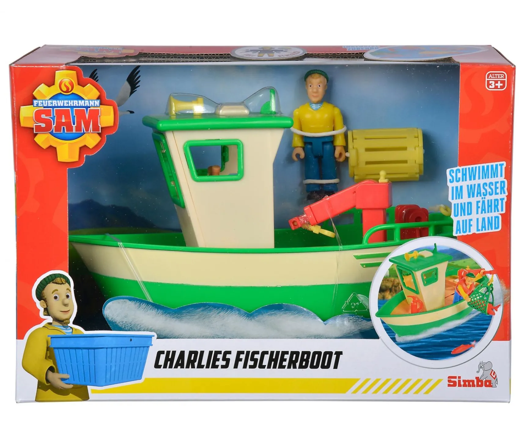 Sam Charlies Fischerboot mit Figur